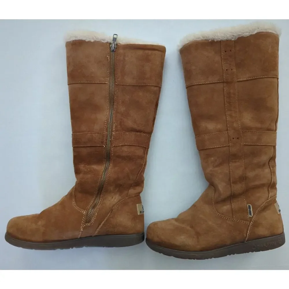 BEARPAW Brown Suede Side Zip 14